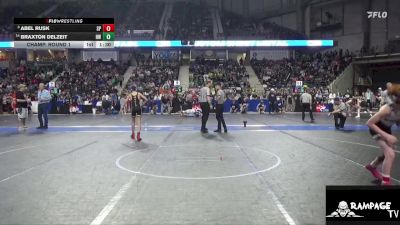 92 lbs Champ. Round 1 - Abel Rusk, SC Punisher vs Braxton Delzeit, Hays WC