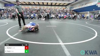 73 lbs Rr Rnd 2 - Jaxon Walker, Harrah Little League Wrestling vs Ryker Peck, Standfast OKC