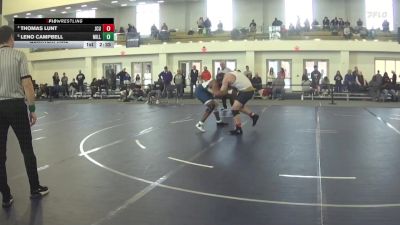 285 lbs Quarterfinal - Leno Campbell, Millikin vs Thomas Lunt, John Carroll