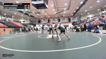 110 lbs Consi Of 4 - Rocklyn Johnson, Keota HS Girls vs Lizzy Hernandez, Tecumseh HS Girls