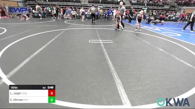 60 lbs Rr Rnd 3 - Lane Jager, Carl Albert Little League vs Charles Ohman, Mannford Pirate Youth Wrestling