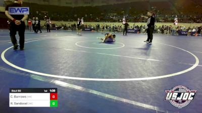 80 lbs Final - Chase Burrows, Chickasha Youth Wrestling vs Rylan Sandoval, Cowboy Wrestling Club