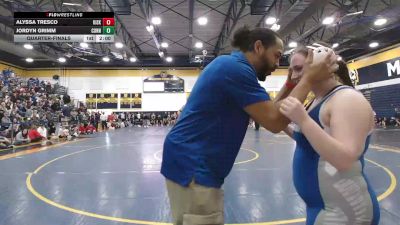 170 lbs Quarterfinal - Alyssa Tresco, Kiski Area vs Jordyn Grimm, Connellsville