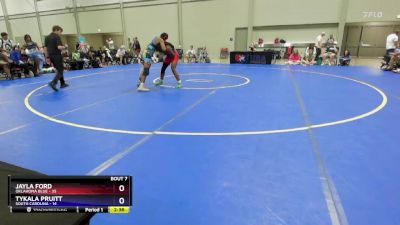 140 lbs Round 3 (6 Team) - Jayla Ford, Oklahoma Blue vs Tykala Pruitt, South Carolina