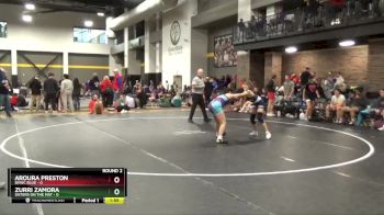 100 lbs Round 2 (16 Team) - Zurri Zamora, Sisters On The Mat vs Aroura Preston, BVWC Blue