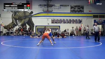 190 lbs 1st Place Match - Brenden Heying, Benton Community vs Brent Yonkovic, West Delaware, Manchester