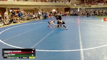 65 lbs Finals (8 Team) - Maverick Masching, Westfield vs Calvin Kirby, Bemidji