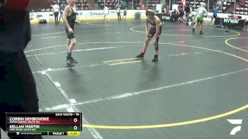 75 lbs Cons. Round 4 - Kellan Martin, Pine River Youth WC vs Corbin Dembowske, Eaton Rapids Youth WC