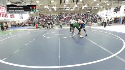 Boys 157 lbs Quarterfinal - Anthony Cazarez, Gilroy Boys vs Turner Mcfarland, Palo Alto Boys