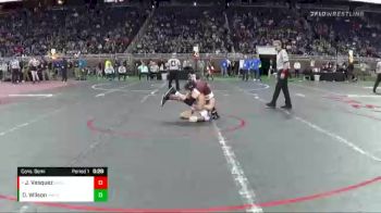 D1-112 lbs Cons. Semi - Josh Vasquez, Grandville vs Orion Wilson, Macomb Dakota