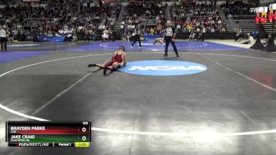 125 lbs 5th Place Match - Brayden Parke, Coe vs Jake Craig, Southern Me.