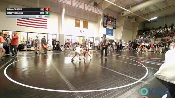67 lbs Quarterfinal - Arya Carter, Bartlesville Wrestling Club vs Janey Boling, Sperry Wrestling Club