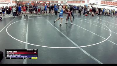106 lbs Quarterfinal - Blake Eddy, GI Grapplers vs Ethan Clackum, Bennington High School Wrestling
