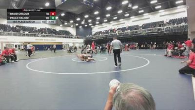 125 lbs 1st Place Match - Paulo Valdez, Victor Valley College vs David Chacon, Fresno City College