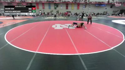 157 lbs Cons. Round 3 - Caleb Cox, Wheaton vs Justyce Mercado, Castleton