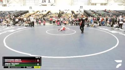 80 lbs Champ. Round 1 - Giovanni Greco, Niskayuna You Wrestling vs Drew Telesky, Club Not Listed