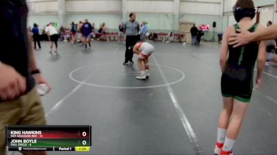 84 lbs Round 7 (8 Team) - King Hawkins, Mat Assassins Red vs John Boyle, Full Circle