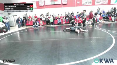 131 lbs Rr Rnd 2 - Kole Roblyer, Wyandotte Youth Wrestling vs McCoy Lee, Verdigris Youth Wrestling