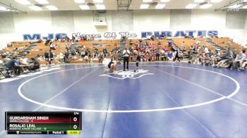 174 lbs Quarters & 1st Wb (16 Team) - Gurdarsham Singh, Sierra College vs Rosalio Leal, Modesto Junior College