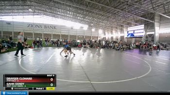 102 lbs Round 3 (4 Team) - Drayger Cloward, Utah Gold vs GAVIN HANDY, West Coast Riders