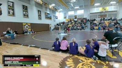 84 lbs Semifinal - Angelo Crawford, Riverton Middle School vs Garret White, Thermopolis Middle School