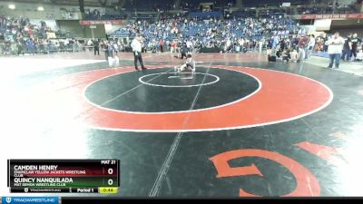 67 lbs 2nd Place Match - Quincy Nanquilada, Mat Demon Wrestling Club vs Camden Henry, Enumclaw Yellow Jackets Wrestling Club