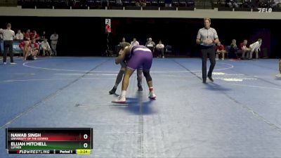 184 lbs Cons. Round 2 - Elijah Mitchell, Luther vs Nawab Singh, University Of The Ozarks