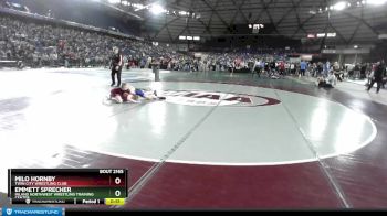 98 lbs Cons. Round 4 - Emmett Sprecher, Inland Northwest Wrestling Training Center vs Milo Hornby, Twin City Wrestling Club