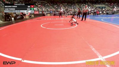 52 lbs Consi Of 16 #2 - Malakai Ojeda, Gladiator Wrestling Academy vs Liam Torres, DCWA
