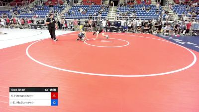 126 lbs Cons 32 #2 - Keyan Hernandez, MT vs Emeric McBurney, OH