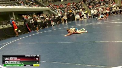 75 lbs Cons. Round 2 - Liam Brown, Beaver Creek Wrestling vs Cade Stutzman, Powerhouse Wrestling Club