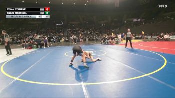3A Boys 106 lbs 3rd Place Match - Ethan Stampke, Burns Boys vs Angel Madrigal, Riverside (Boardman) Boys