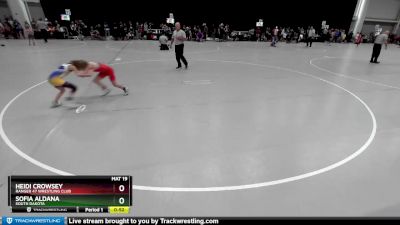 55-60 lbs Cons. Round 1 - Heidi Crowsey, Ranger 47 Wrestling Club vs Sofia Aldana, South Dakota