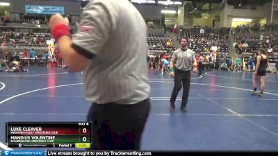 115 lbs Cons. Round 3 - Mandius Volentine, Powerhouse Wrestling Club vs Luke Cleaver, Missouri Valley Wrestling Club