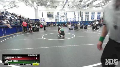 130 lbs Cons. Round 1 - Loralie York, Irvine vs Christina Flores, Villa Park