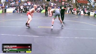 125 lbs Champ. Round 3 - Blaze Van Gundy, Beast Mode vs Carter Cichocki, Michigan Premier