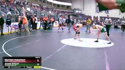 116 lbs Champ. Round 2 - Shane Emsley, Wyoming Area Hs vs Brayden Pequignot, North Penn Liberty High School