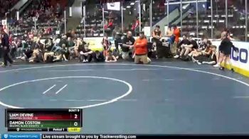 60 lbs Finals (8 Team) - Liam DeVine, Brighton Orange vs Damon Coston, Belding Black Knights