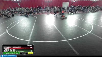 41-42 lbs Round 1 - Urban Runde, Belmont-Platteville Youth Wrestling Club vs Braxton Pagenkopf, Wisconsin