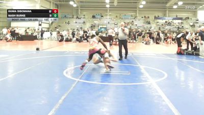 120 lbs Round Of 16 - Dunia Sibomana, NY vs Nash Burke, IN