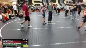 115 lbs Round 3 - Oliver Taylor, James Island Youth vs Penelope Hall-Philbrick, White Knoll Youth Wrestling
