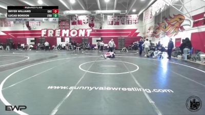 126 lbs Cons. Round 2 - Bryer Williams, Chico vs Lucas Bordon, Lynbrook