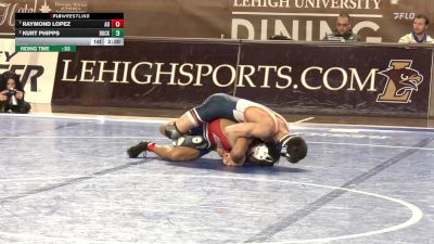 133 lbs Quarterfinal - Raymond Lopez, American vs Kurt Phipps, Bucknell