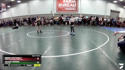 58 lbs Champ. Round 1 - Mason Simons, Nova WC vs Orien Mattingly, Great Neck Wrestling Club