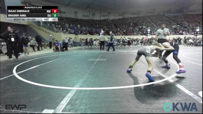 76 lbs Consi Of 16 #2 - Isaac Emerald, Raw Wrestling Club vs Braden Abel, Salina Wrestling Club