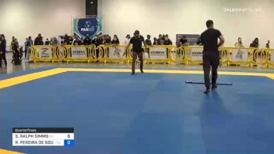 STEPHEN RALPH SIMMS vs RONALDO PEREIRA DE SOUZA JÚNIOR 2020 IBJJF Pan No-Gi Championship