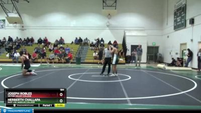 184 lbs 7th Place Match - Joseph Robles, Victor Valley College vs Herberth Challapa, East Los Angeles College