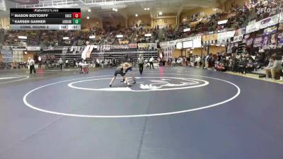 106 lbs Cons. Round 2 - Mason Bottorff, Effingham-Atchison Co Community Hs vs Karsen Garner, Leon-Bluestem Hs