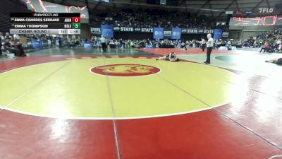 Girls 4A 155 lbs Champ. Round 1 - Emma Thompson, Moses Lake (Girls) vs Emma Cisneros Serrano, Auburn (Girls)