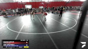 152 lbs Quarterfinal - Colton Weiler, The Beast Cage vs Finn Grauwels, Middleton Area Wrestling Club